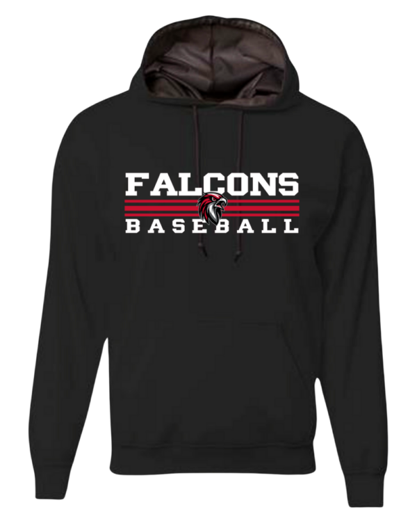 Hoodie - Falcons Baseball 3 Stripes - Image 3