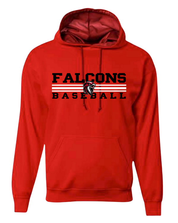 Hoodie - Falcons Baseball 3 Stripes - Image 2