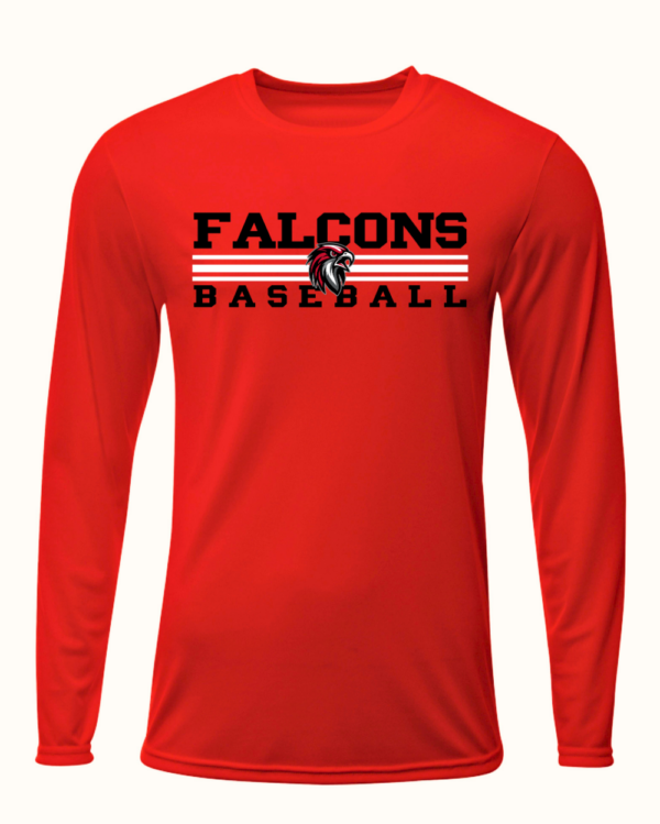 Shirt - Falcons Baseball 3 Stripes - Image 4