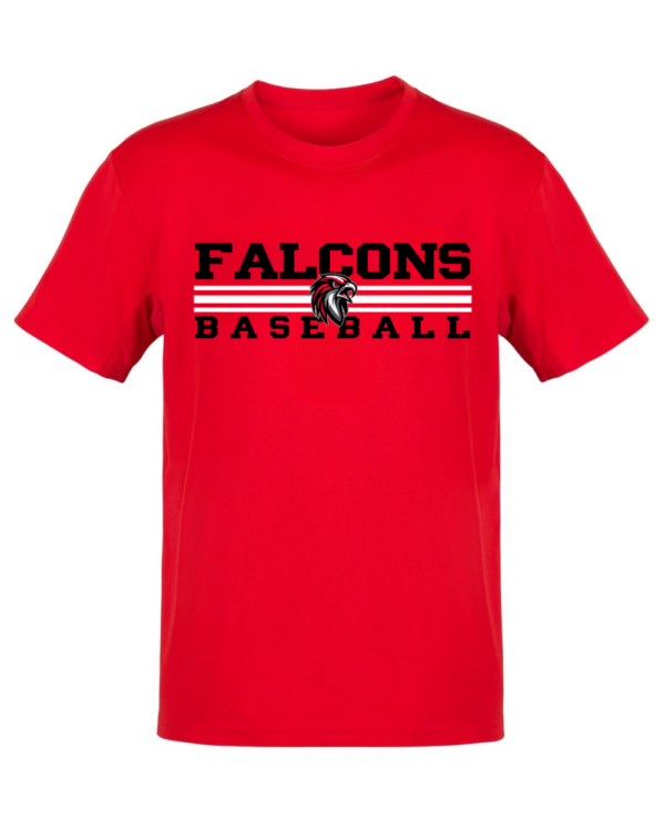 Shirt - Falcons Baseball 3 Stripes - Image 3